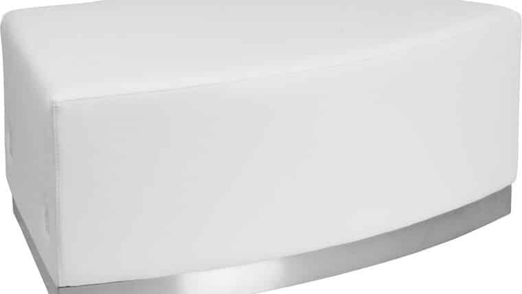 Alon White Backless Convex Chair | Rental
