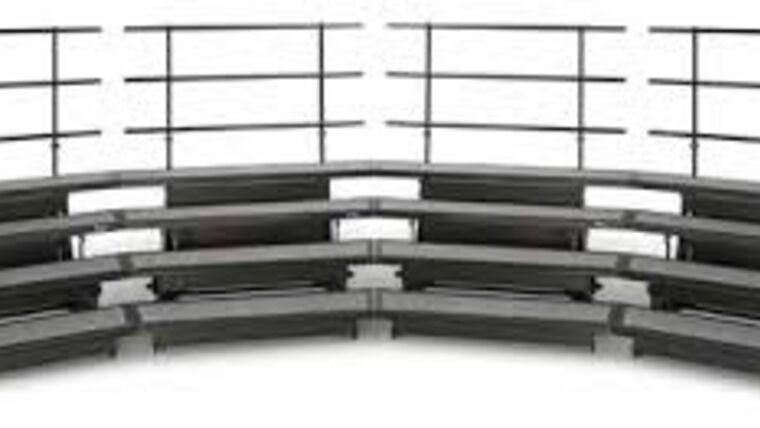 Curved | 17-23 Person (6’6″w x 6’d)- 4 Step Standing Choir Riser Section | Rental