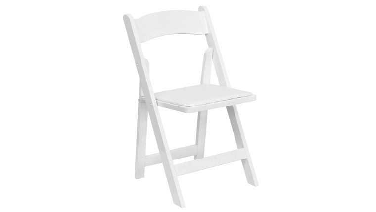 Tuscan Padded Chair – White – Resin | Rental