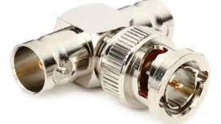 Adapter – BNC T-Shape 3 Way Splitter Adapter Jack Plug Coaxial, M to F F | Rental