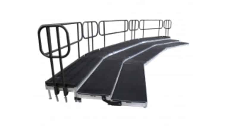 Package – 60-80 Person (26’10″w x 9’d) – 3 Step Standing Choir Riser Package | Rental