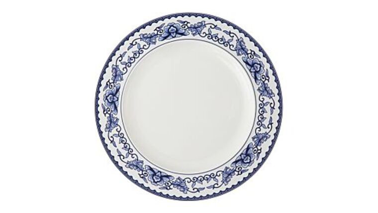 White/Blue Charger Plate | Rental