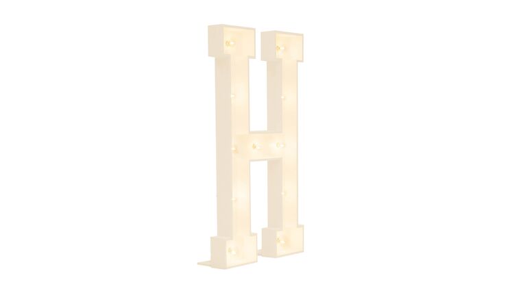 3′ Wood Marquee Letter – White – “H” | Rental 3′ Wood Marquee Letter – White – “H” | Rental