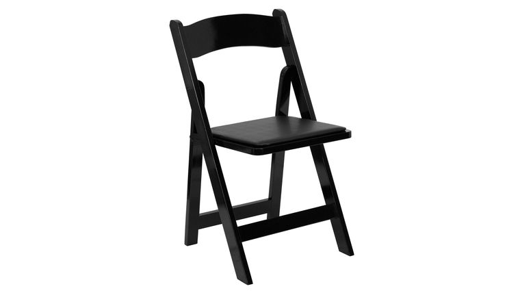 Tuscan Padded Chair – Black – Resin | Rental