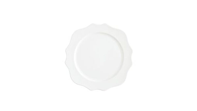 White Trieste Charger Plate | Rental