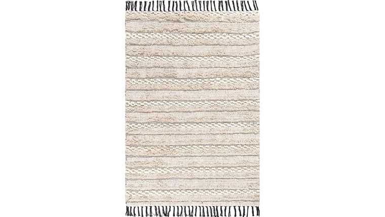 Emerita Tassel Shag Area Rug, 5′ x 8′, Beige | Rental Emerita Tassel Shag Area Rug, 5′ x 8′, Beige | Rental