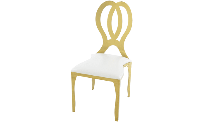 Emma Infinity Chair – Gold | Rental