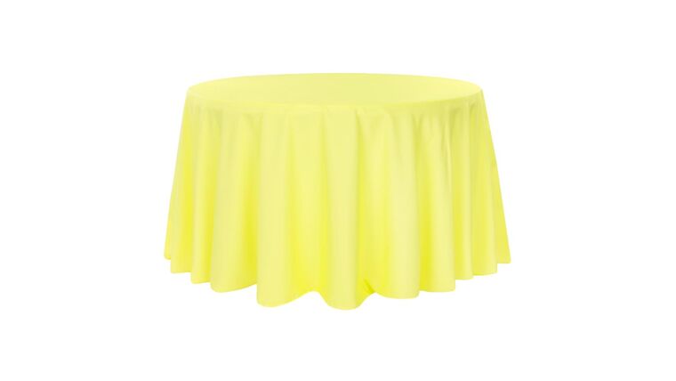 Polyester 120″ Round Tablecloth – Yellow | Rental Polyester 120″ Round Tablecloth – Yellow | Rental