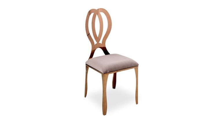 Emma Infinity Chair – Rose Gold | Rental
