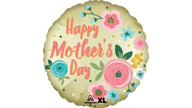 18″ Mothers Day Pastel Yellow Anagram Balloon | Rental 18″ Mothers Day Pastel Yellow Anagram Balloon | Rental