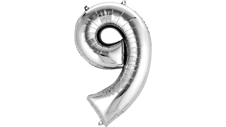 34″ Silver Number 9 Anagram Balloon | Purchase 34″ Silver Number 9 Anagram Balloon | Purchase