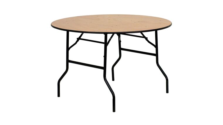 Banquet Table | Wood | 48″ Round | Rental