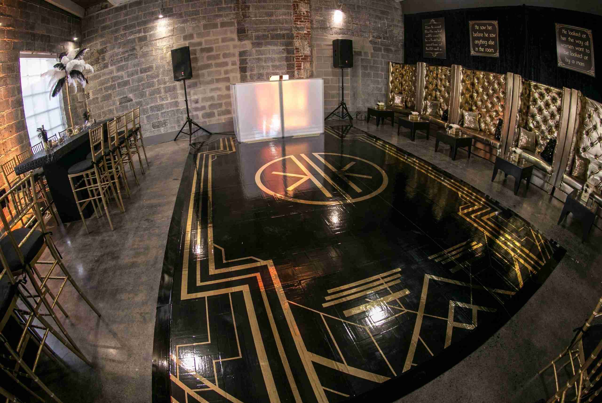 Custom Size | Full Gloss Vinyl Print Dance Floor Piece – Color Change | Rental