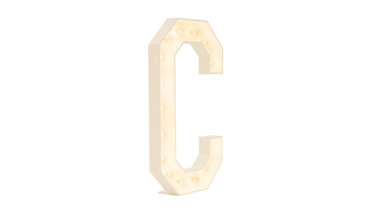 3′ Wood Marquee Letter – White – “C” | Rental 3′ Wood Marquee Letter – White – “C” | Rental