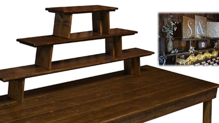 Table Riser – 72″ x 11″ x 10″ (4 Feet) Rustic Riser | Rental