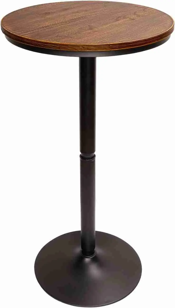 VILAVITA Round Bar Height Bistro Pub Table – Natural Wood Top, Heavy Metal Frame, 21.7 Inch Top, 40.5 Inch Height : Home & Kitchen | Rental VILAVITA Round Bar Height Bistro Pub Table – Natural Wood Top, Heavy Metal Frame, 21.7 Inch Top, 40.5 Inch Height : Home & Kitchen | Rental