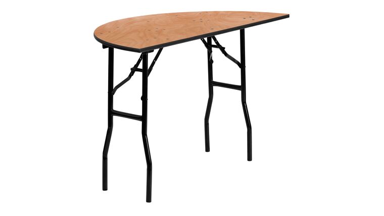 Banquet Table | Wood | Half Round| 48″ | Rental