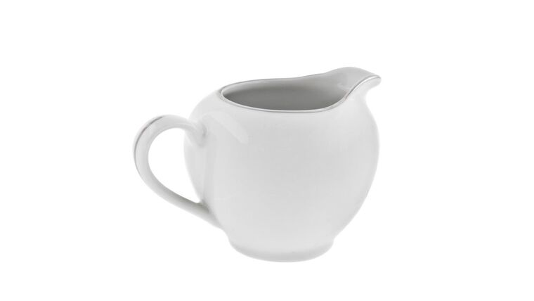 White/Silver Double Line Creamer – 8 oz. | Rental