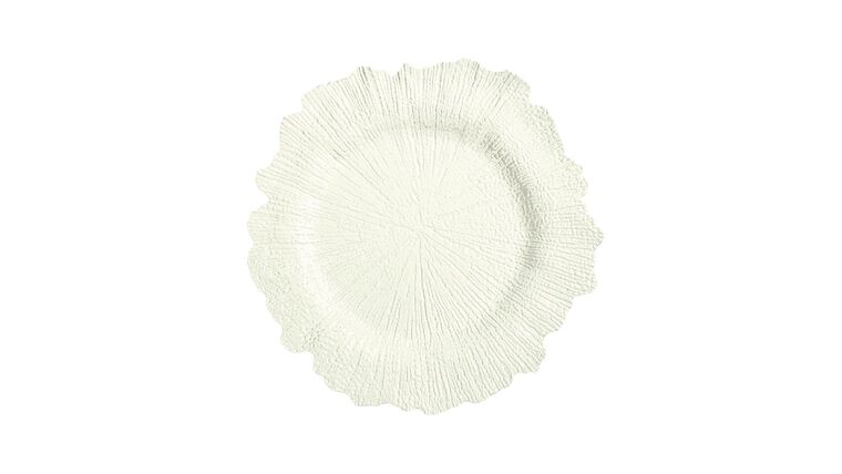 Reef Acrylic Charger Plate – Ivory | Rental