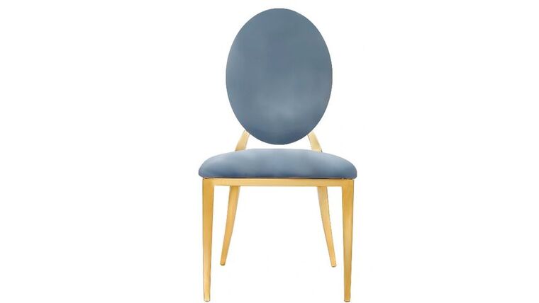 Alexa Chair – Gold/Light Blue | Rental