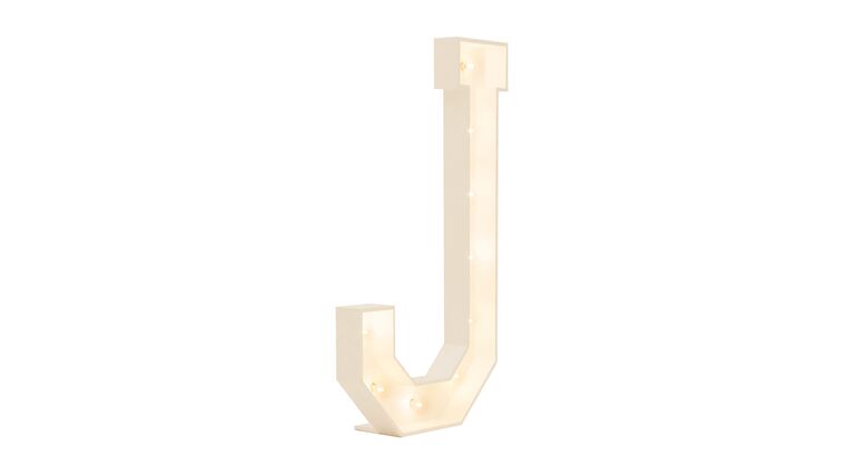 3′ Wood Marquee Letter – White – “J” | Rental 3′ Wood Marquee Letter – White – “J” | Rental