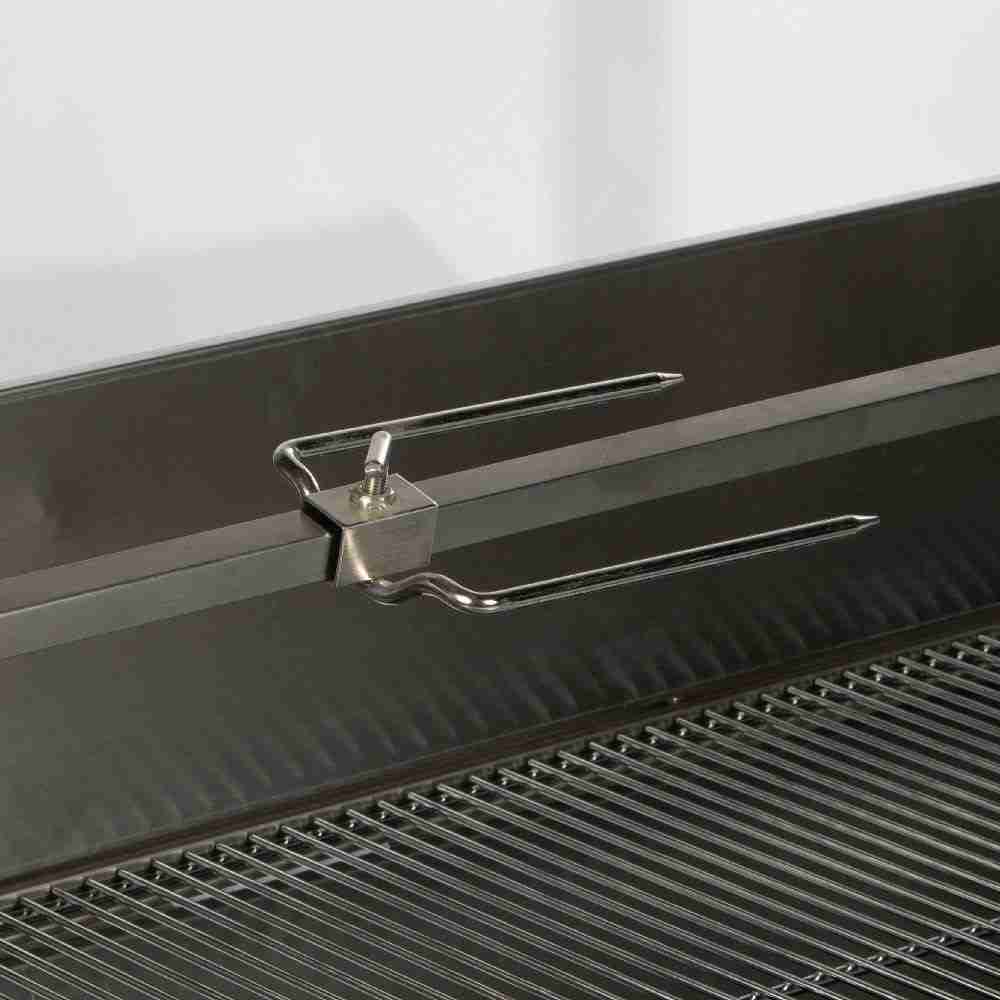 TITAN GREAT OUTDOORS Ash & Ember 25W Stainless Steel BBQ Rotisserie Grill with High Efficiency Windscreen, 4 RPM Rotation Speed, Rated 125 LB for Large Game, Portable Electric Outdoor Roaster : Patio, Lawn & Garden | Rental