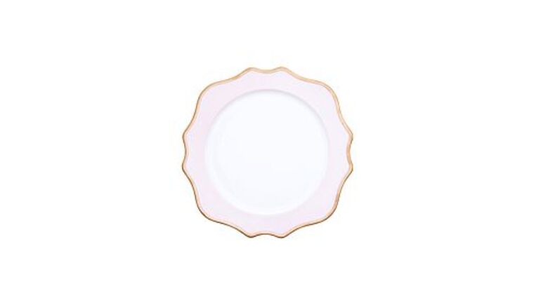 White/Pink/Gold Trieste  Charger Plate | Rental