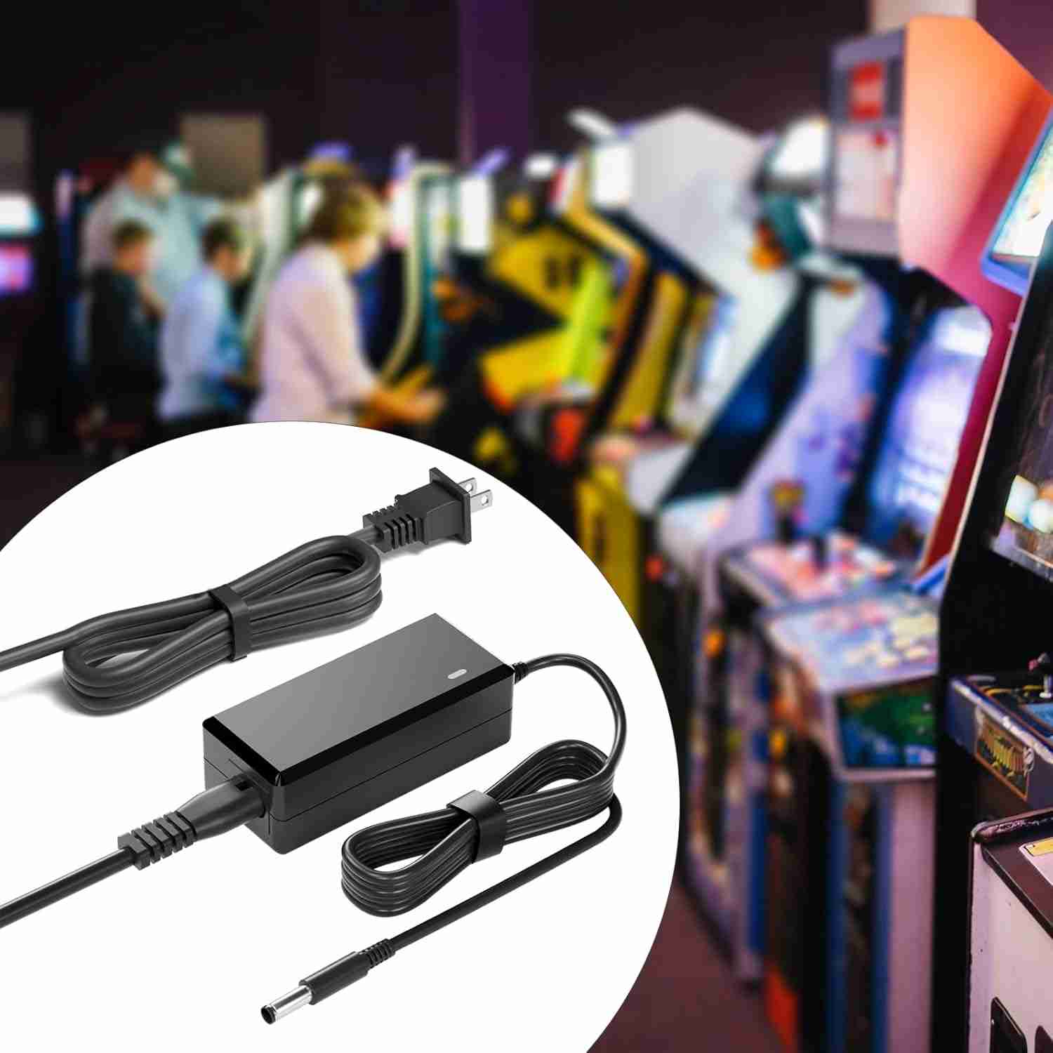 12V Power Cord for Arcade1up Game Machine Arcade 1up All Riser Cocktail Table Supply Adapter Charger : Electronics | Rental