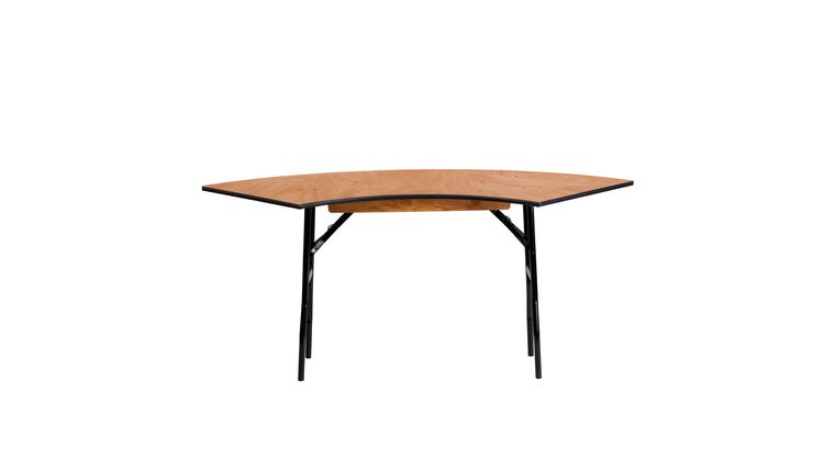Banquet Table | Wood | Serpentine | 9′ x 48″ | Rental Banquet Table | Wood | Serpentine | 9′ x 48″ | Rental