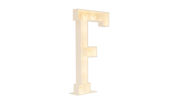 3′ Wood Marquee Letter – White – “F” | Rental 3′ Wood Marquee Letter – White – “F” | Rental