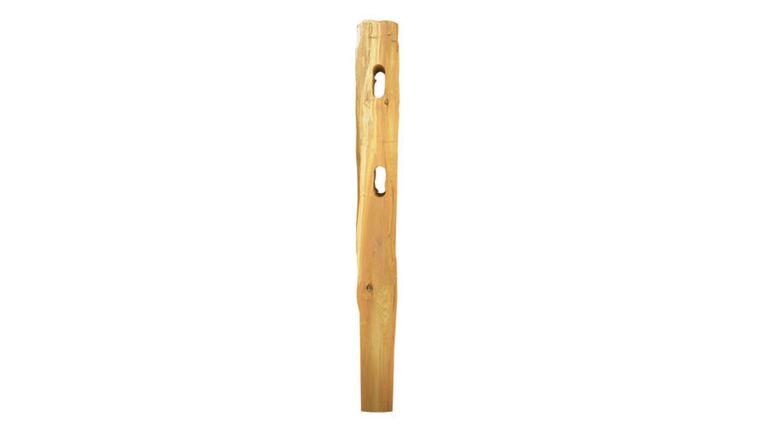 4′ – 2 Hole Split Rail Cedar Fence Post With 24″ Square Wood Base | Rental