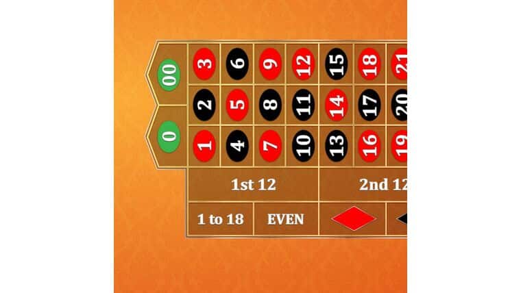 Roulette – 8′ Casino Gaming Table Kit – Orange | Rental