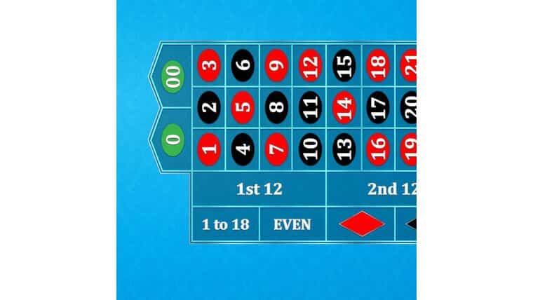 Roulette – 8′ Casino Gaming Table Kit – Light Blue | Rental