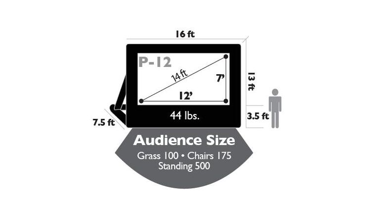 12′ x 7′ Open Air Cinema Pro Inflatable Video Movie Screen | Rental