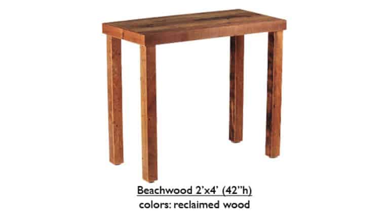 Farm Table | Beechwood | 2 x 4′ x 42″h | Rental