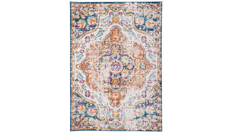 Vintage Distressed Bohemian Area Rug Rental | 5′ x 7′ | Multi-Color | Rental Vintage Distressed Bohemian Area Rug Rental | 5′ x 7′ | Multi-Color | Rental