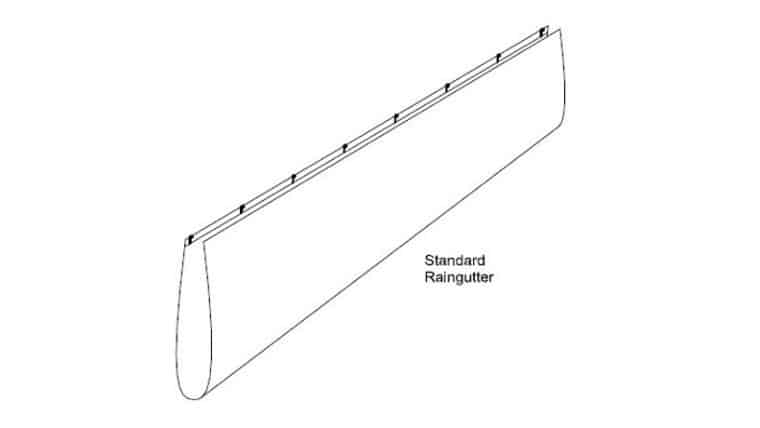 Rain Gutter – 12′ Frame Tent Style | Rental