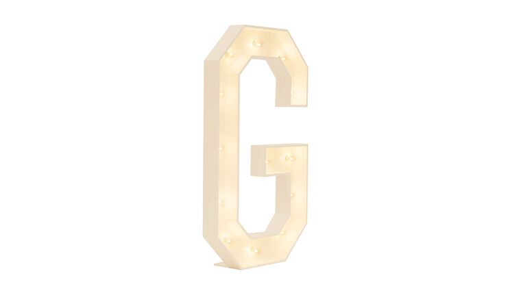 3′ Wood Marquee Letter – White – “G” | Rental 3′ Wood Marquee Letter – White – “G” | Rental