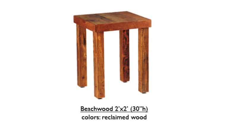 Farm Table | Beechwood Table | 2′ x 2′ x 30″h | Rental