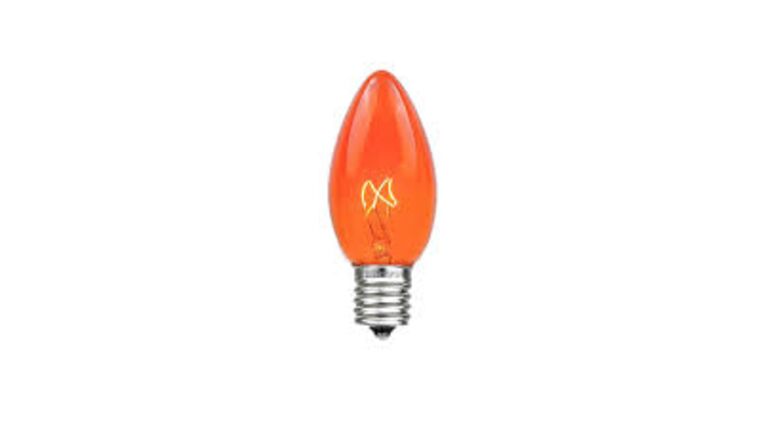 C7 – 5W – 120V – Transparent Orange Incandescent Light Bulb | Rental