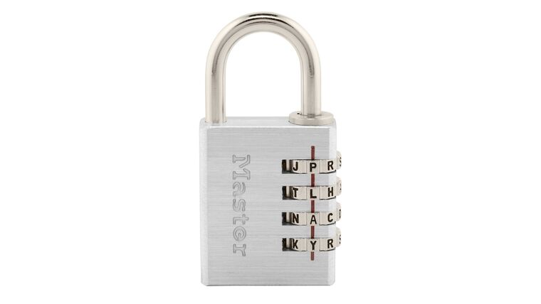 Master Lock Resettable Letter 7/8-in Shackle x 1.57-in Width Aluminum Combination Padlock | Rental