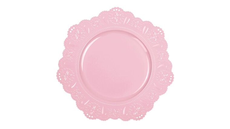 Flower Edge Beach Star Acrylic Charger Plate – Pink | Rental
