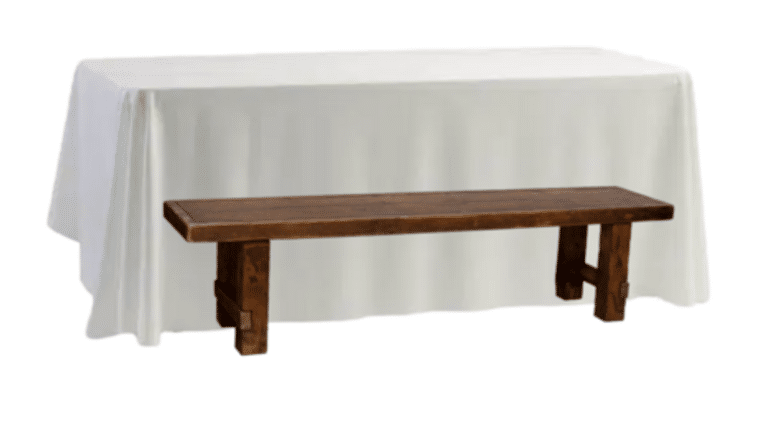 Package – 1 Banquet Table With 2 Mahogany Long Benches Package | Rental