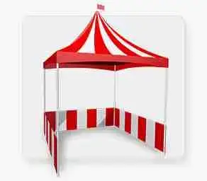 Package – 8′ x 8′ – Red and White | Rental Package – 8′ x 8′ – Red and White | Rental