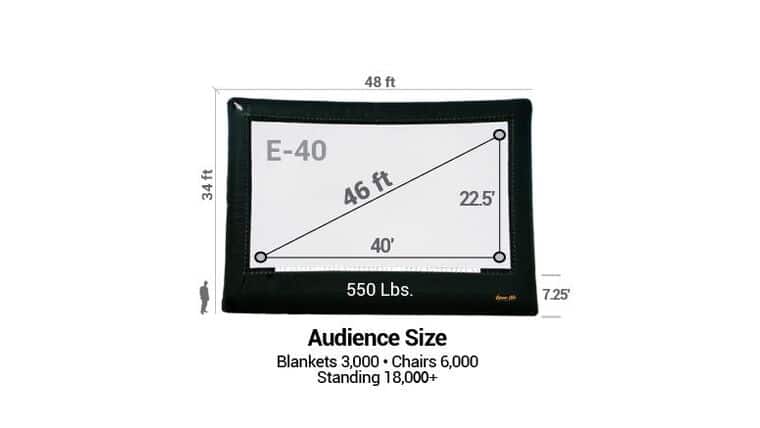 40′ x 22.5′ Open Air Elite Inflatable Video Movie Screen | Rental