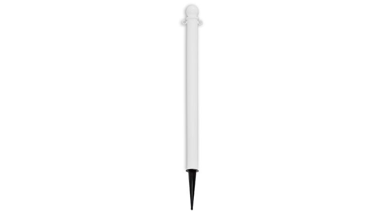 35″H x 2.5″D White Plastic Stanchion Ground Pole | Rental