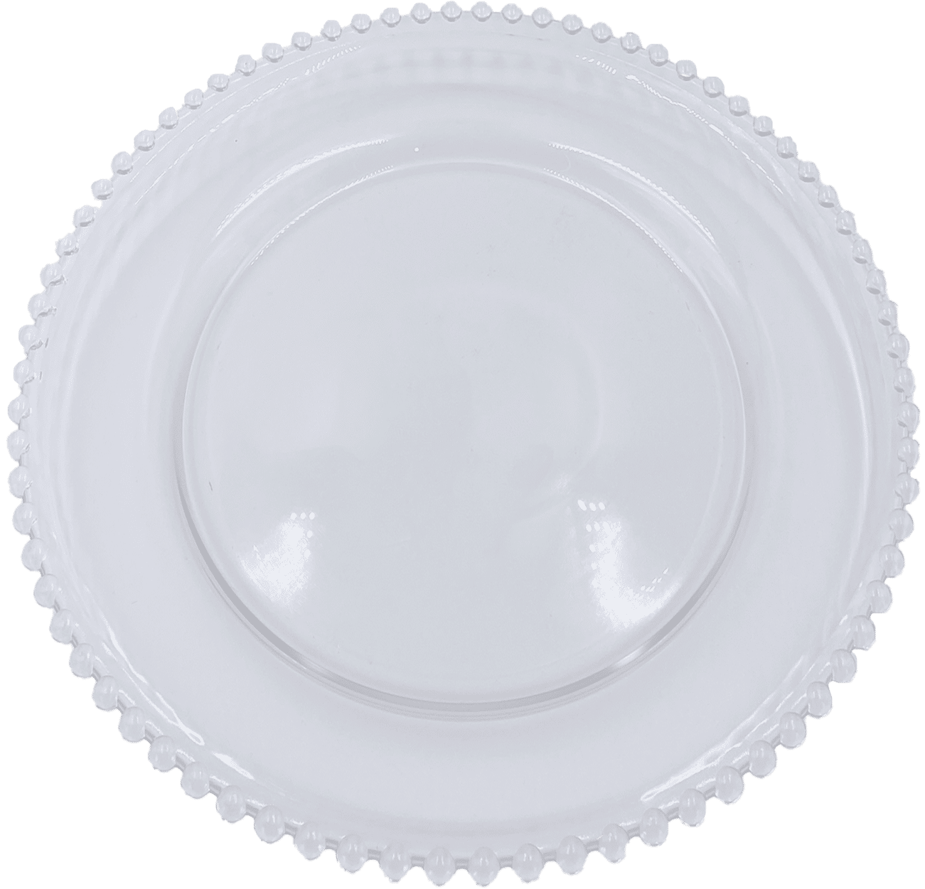 Beaded – Glass Charger Plate in Clear (Item # 0239) | Rental Beaded – Glass Charger Plate in Clear (Item # 0239) | Rental