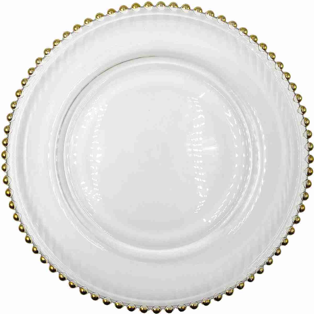 Beaded – Glass Charger Plate in Gold (Item # 0239) | Rental Beaded – Glass Charger Plate in Gold (Item # 0239) | Rental
