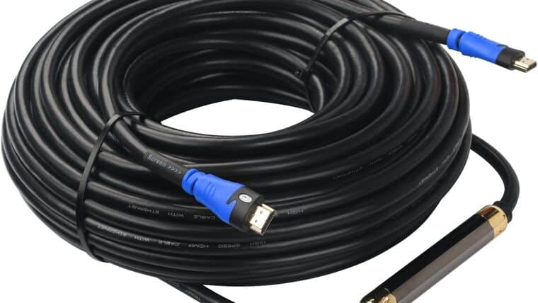 100′ SHD HDMI Cable with Signal Booster 1080P Ultra HDMI Cord 2.0V Built-in Signal Booster CL3 Rated for in-Wall Installation Support 3D,Ethernet Black | Rental 100′ SHD HDMI Cable with Signal Booster 1080P Ultra HDMI Cord 2.0V Built-in Signal Booster CL3 Rated for in-Wall Installation Support 3D,Ethernet Black | Rental