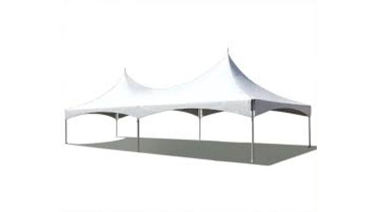Package – 76 Guest High Peak Tent Package – Banquet Tables – I Layout | Rental